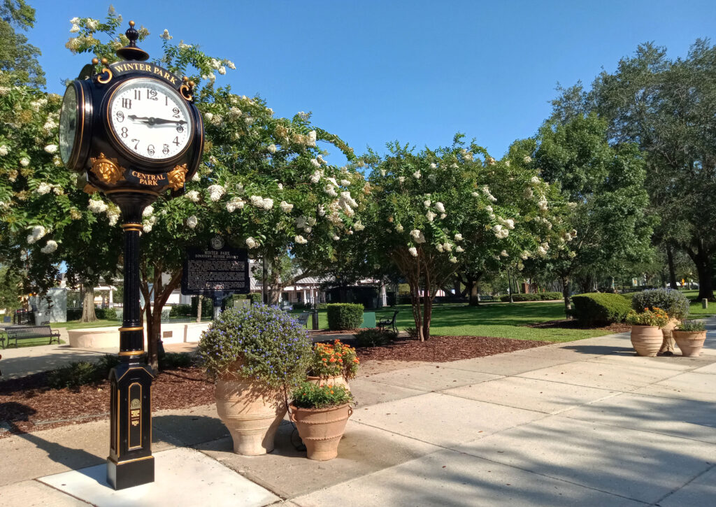Downtown Winter Park Clock.